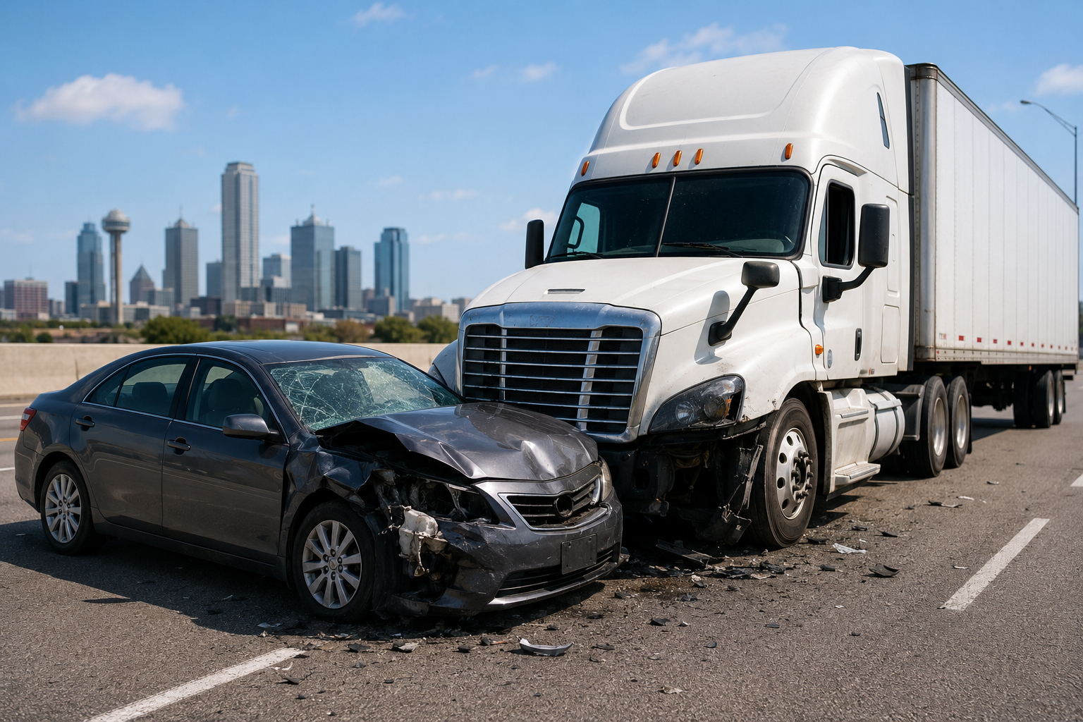 Truck Accident vs. Car Accident Claim in Dallas: Why the Legal Process Is Completely Different